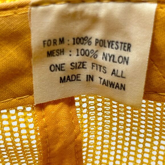 Vintage Desert Equipment Co Trucker Hat Baseball Cap Bulldozer 90s Mesh Yellow - Picture 8 of 9